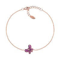 Bracciale Amen Donna Farfalle in Argento Zircone BRBURR